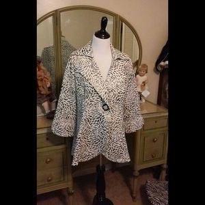 Jacket, dressy with vintage button